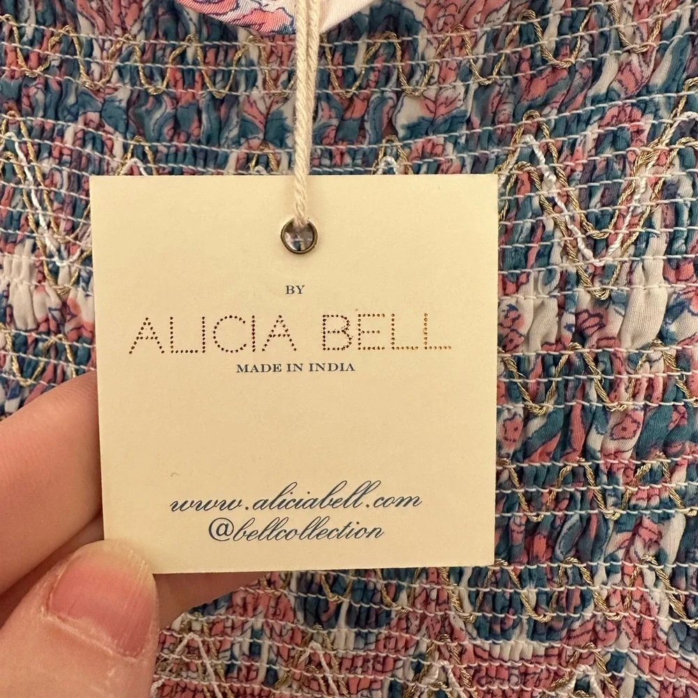 Alicia Bell Smocked Tiered Midi Sundress - Picture 5 of 7